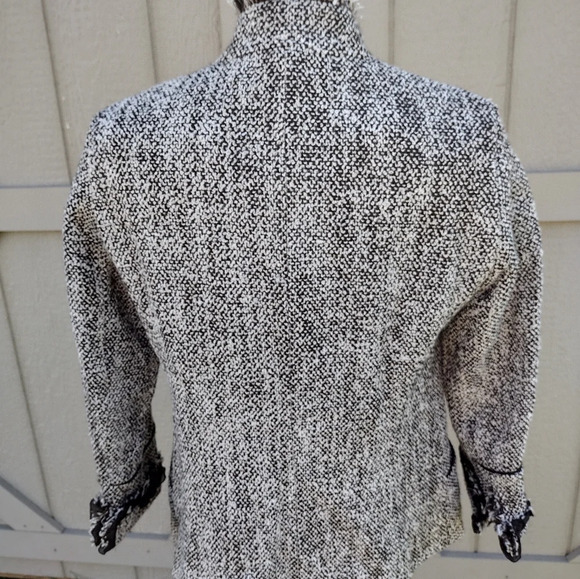 Lafayette 148 New York Brown White Tweed Boucle Jacket Blazer Sz 6 Career - Picture 4 of 10